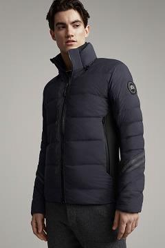 Chamarras Canada Goose Hombre Mexico - HyBridge Chaqueta De Plumas Black Label Azul Marino OQ5062387